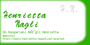 henrietta nagli business card